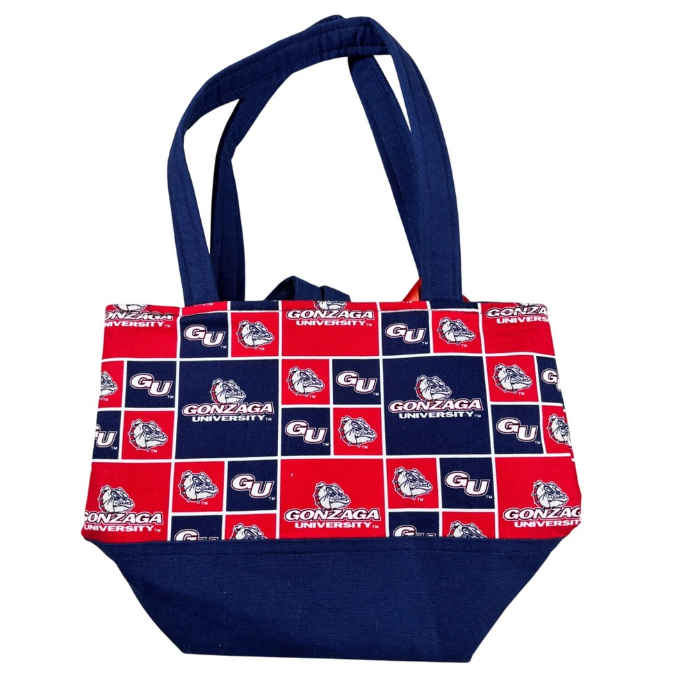 Lincoln Street Purse Co Gonzaga University Bulldogs Tote Bag Navy Red Quilted